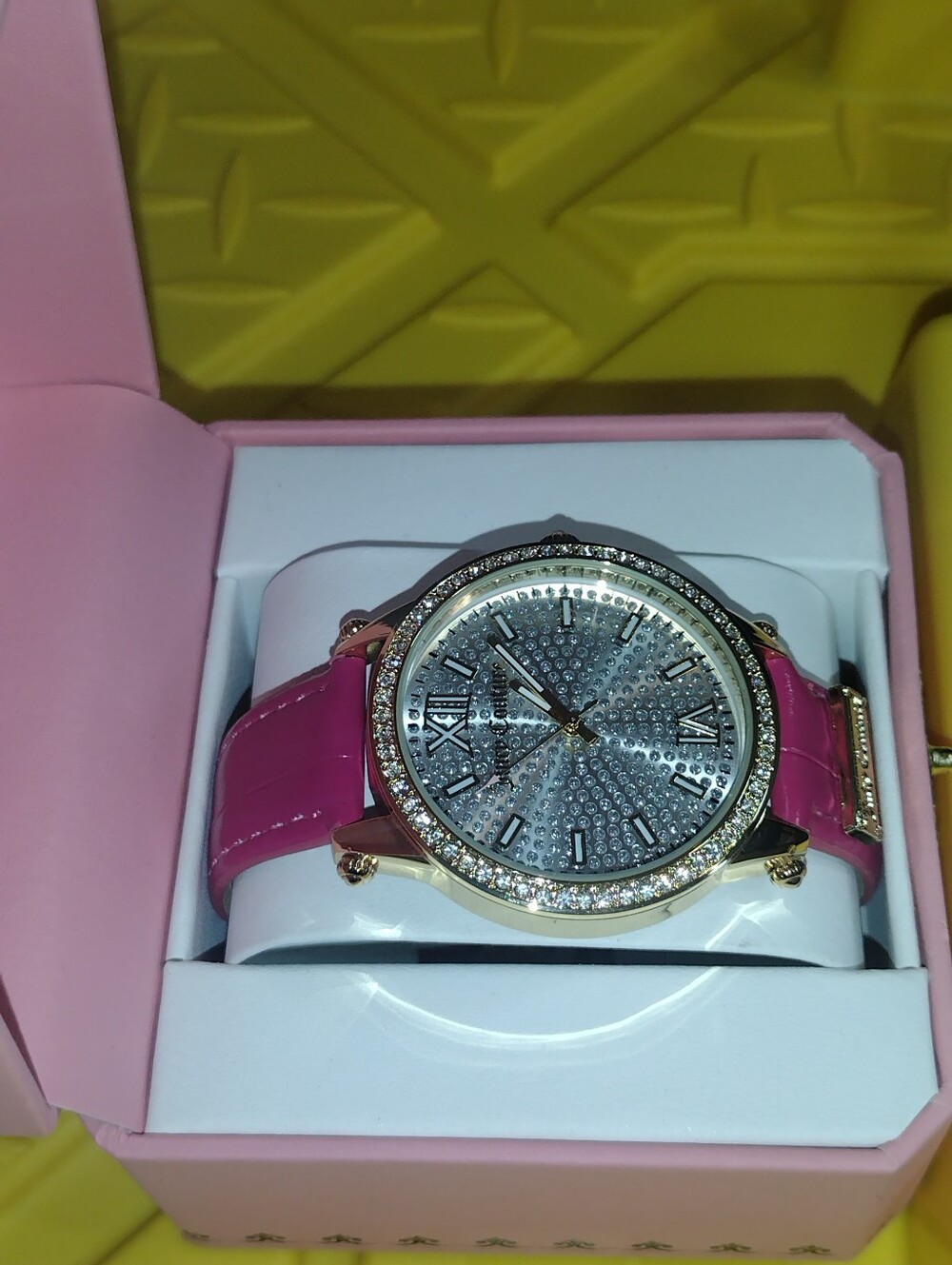 JUICY COUTURE WATCH RHINESTONES JUICY COUTURE HOT PINK WATCH NEW.. - Picture 5 of 8